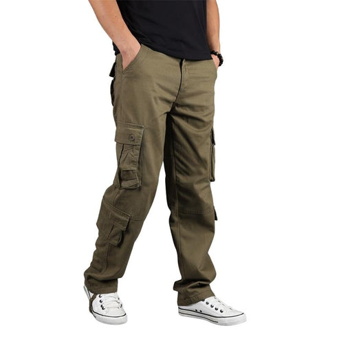 Stylish Men's Multi-Pocket Solid Casual Cargo Pants