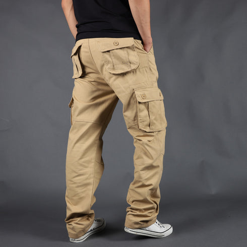 Stylish Men's Multi-Pocket Solid Casual Cargo Pants