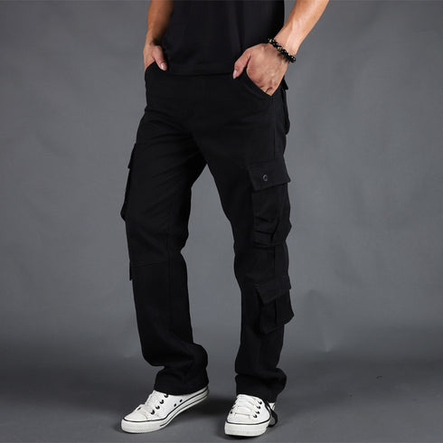 Stylish Men's Multi-Pocket Solid Casual Cargo Pants