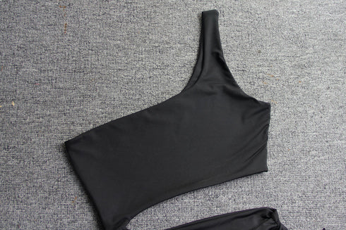 Stylish Pleated One Shoulder Women's Bodycon Dress