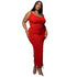 Stylish Plus Size Women's Hip Wrap Drawstring Dresses