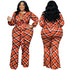 Stylish Plus Size Women's Long Sleeve Lapel Jumpsuits
