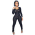 Stylish Plus Size Women's Skinny Knit Jumpsuits