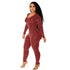 Stylish Plus Size Women's Skinny Knit Jumpsuits