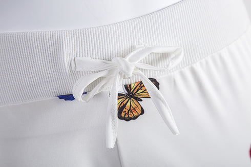 Stylish Print Zip Up Sportswear Women's Two Piece Outfits