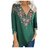 Stylish Printed Ethnic Style V-neck Women's Tunics