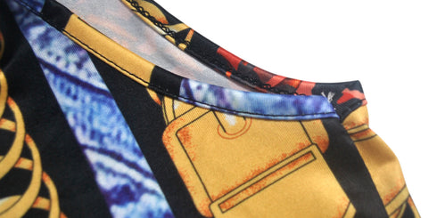 Stylish Printed Plus Size Women's Sexy Cross-belt Dress