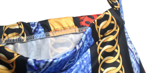 Stylish Printed Plus Size Women's Sexy Cross-belt Dress