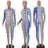 Stylish Sexy Women's Snakeskin Printed Slim Jumpsuits