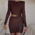 Stylish Simple Women's Pure Color Bodycon Cocktail Dress