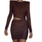 Stylish Simple Women's Pure Color Bodycon Cocktail Dress