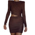 Stylish Simple Women's Pure Color Bodycon Cocktail Dress