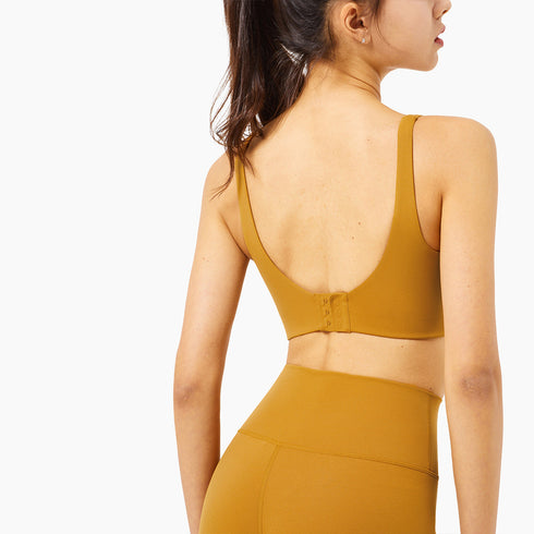 Stylish Women's Fitness Deep U Neck Bralette Bra