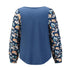 Stylish Women's Floral Patchwork Long Sleeved Sweatshirt