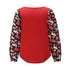 Stylish Women's Floral Patchwork Long Sleeved Sweatshirt