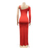 Stylish Women's Irregularity Cut Hollow Out Maxi Dresses