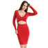 Stylish Women's Long Sleeve Bodycon Sexy Nightclub Dress