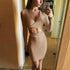 Stylish Women's Long Sleeve Bodycon Sexy Nightclub Dress