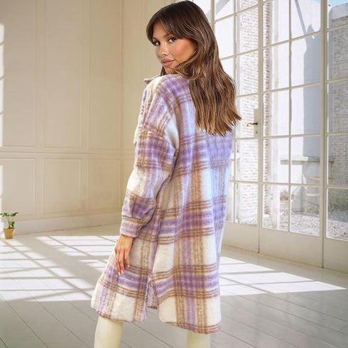 Stylish Women's Long Sleeve Warm Lapel Blazers Coat