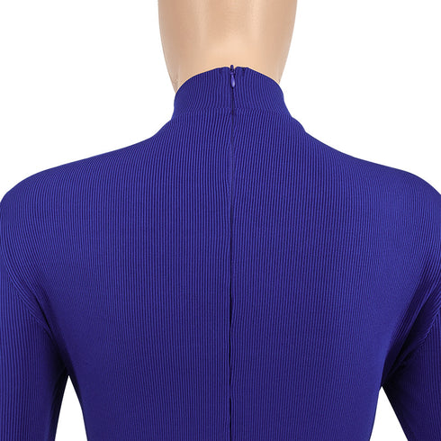 Stylish Women's Patchwork Imitation Leather Bodycon Dresses