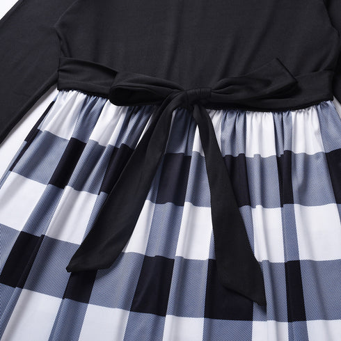 Stylish Women's Patchwork Long Sleeve Leopard Dress