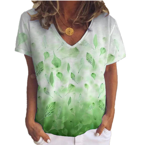 Stylish Women's Plus Size Casual Printed T-Shirt