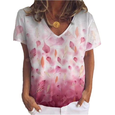 Stylish Women's Plus Size Casual Printed T-Shirt