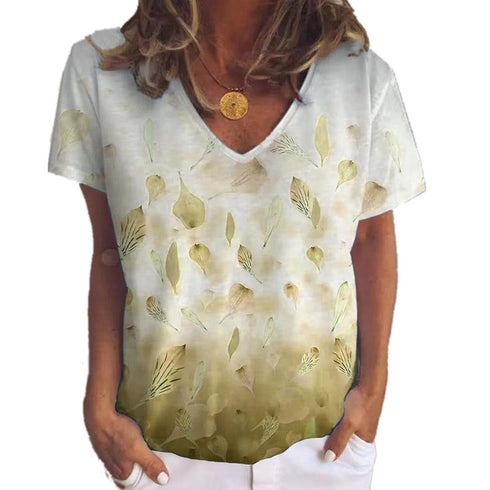 Stylish Women's Plus Size Casual Printed T-Shirt