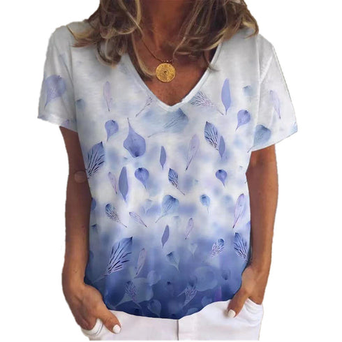 Stylish Women's Plus Size Casual Printed T-Shirt
