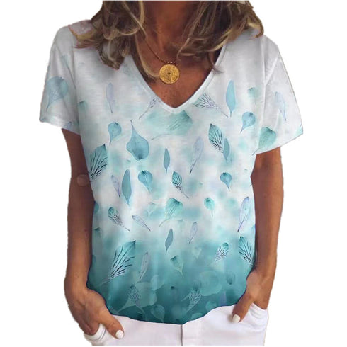 Stylish Women's Plus Size Casual Printed T-Shirt
