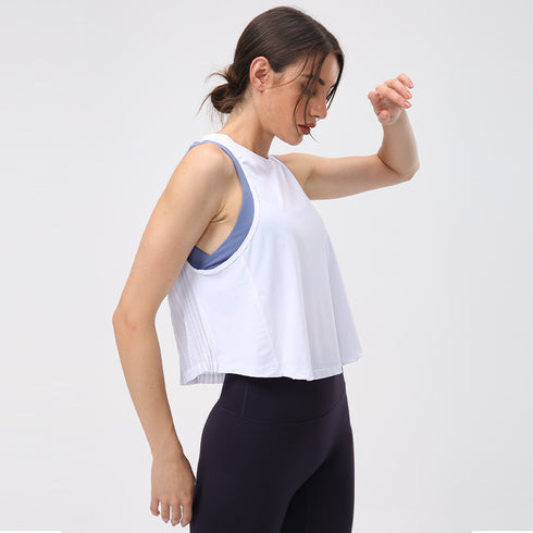 Stylish Women's Quick Dry Loose Tank Yoga Gym Clothes