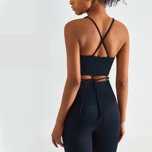 Stylish Women's Running Crisscross Back Sports Bra