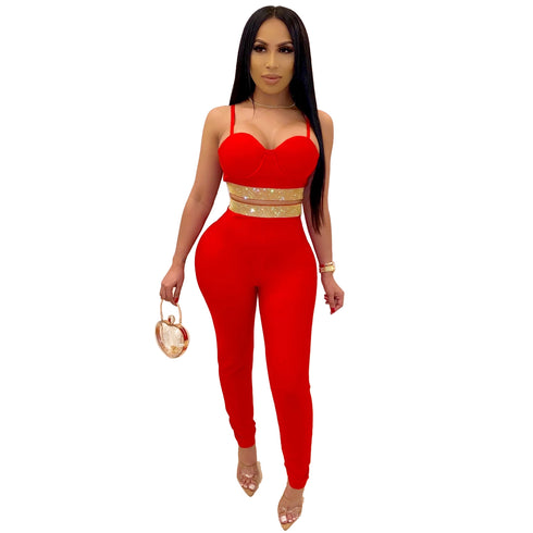 Stylish Women's Sexy Nightclub Two Piece Outfits