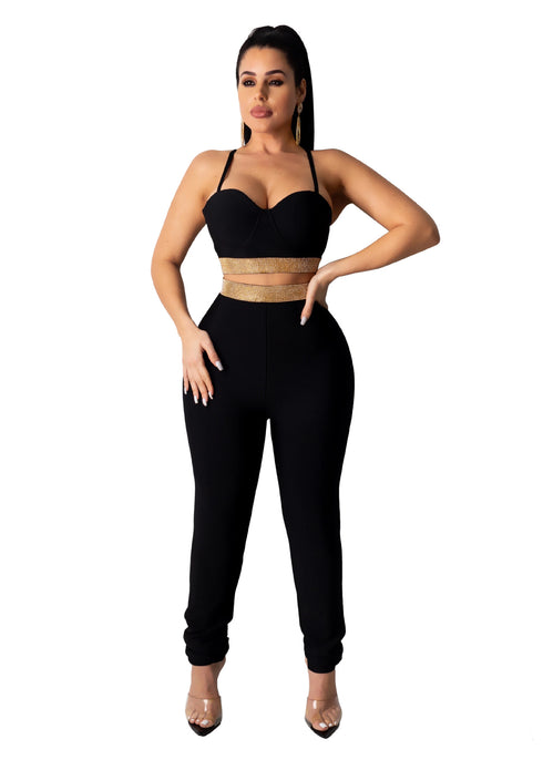 Stylish Women's Sexy Nightclub Two Piece Outfits