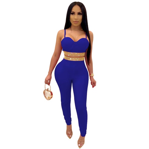 Stylish Women's Sexy Nightclub Two Piece Outfits