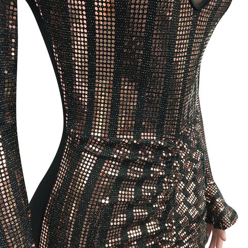 Stylish Women's Sexy Sequins Nightclub Bodycon Dresses