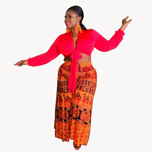 Stylish Women's Two Piece Outfits Fashionable Tops Long Skirts