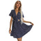 Stylish Women's V-neck Short Sleeve Polka-dot Dresses