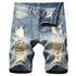 Summer Fit Mid Waisted Distressed Jean Shorts For Men