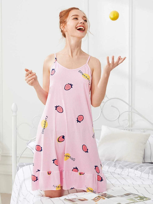 Summer Loose Stylish Women's Nightdress Pajama Dress