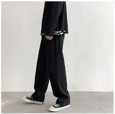 Summer Men's Straight Leg Loose Workout Casual Jeans