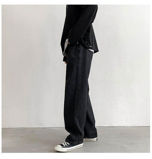 Summer Men's Straight Leg Loose Workout Casual Jeans