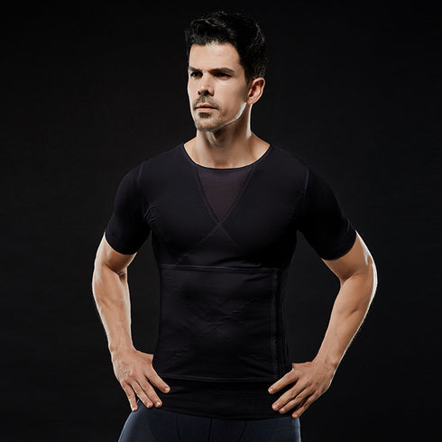 Summer Men's Tummy Control Short Sleeve Shapewear