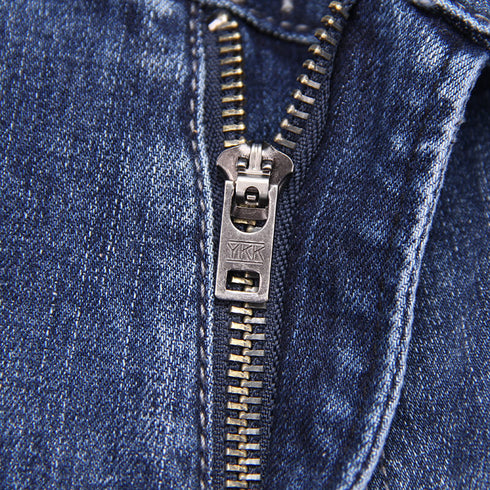 Summer Newest Loose Mid Waist Stretchy Men's Jean Shorts