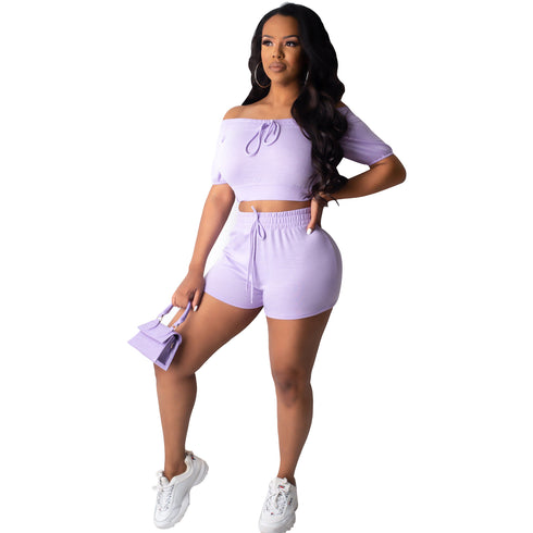 Summer Stylish Women's Shorts Loungewear Two Piece Outfits