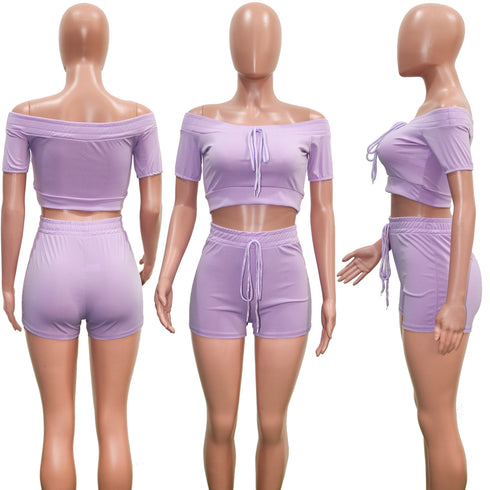 Summer Stylish Women's Shorts Loungewear Two Piece Outfits