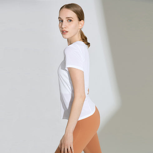 Summer Women's Athletic Quick Dry Yoga T-Shirt
