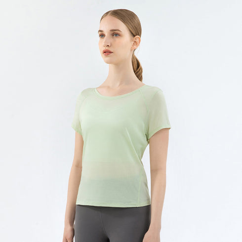 Summer Women's Athletic Quick Dry Yoga T-Shirt