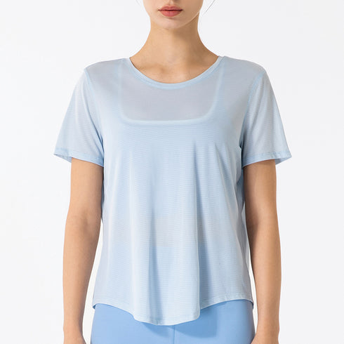 Summer Women's Breathable Stretchy Loose Yoga T-Shirt