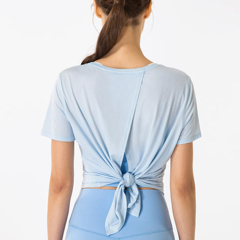 Summer Women's Breathable Stretchy Loose Yoga T-Shirt